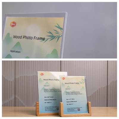 Купить Акриловая фоторамка с деревянной основой для настольного дисплея online manufacture