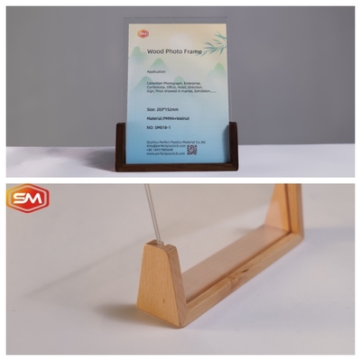 Купить Прозрачный акриловый фоторамка с деревянной основой online manufacture