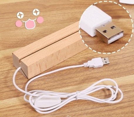 Акриловый светодиодный дисплей Стоянка Доска для домашнего офиса с USB-накопкой Ночная лампа